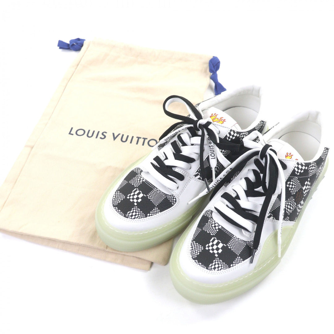 Pristine LOUIS VUITTON Low cut sneakers white leather mens 7.5