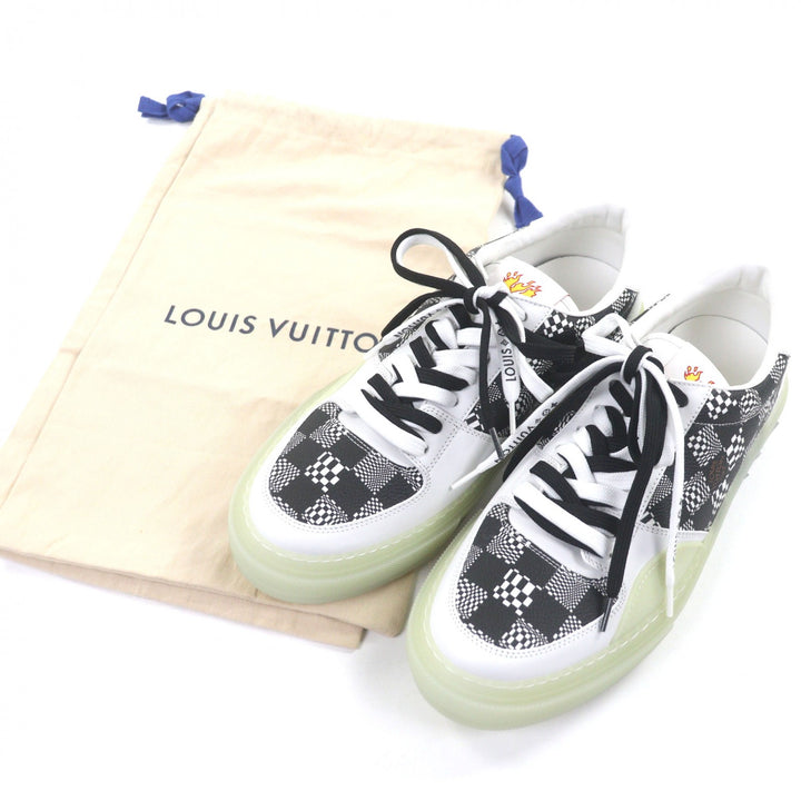 Pristine LOUIS VUITTON Low cut sneakers white leather mens 7.5