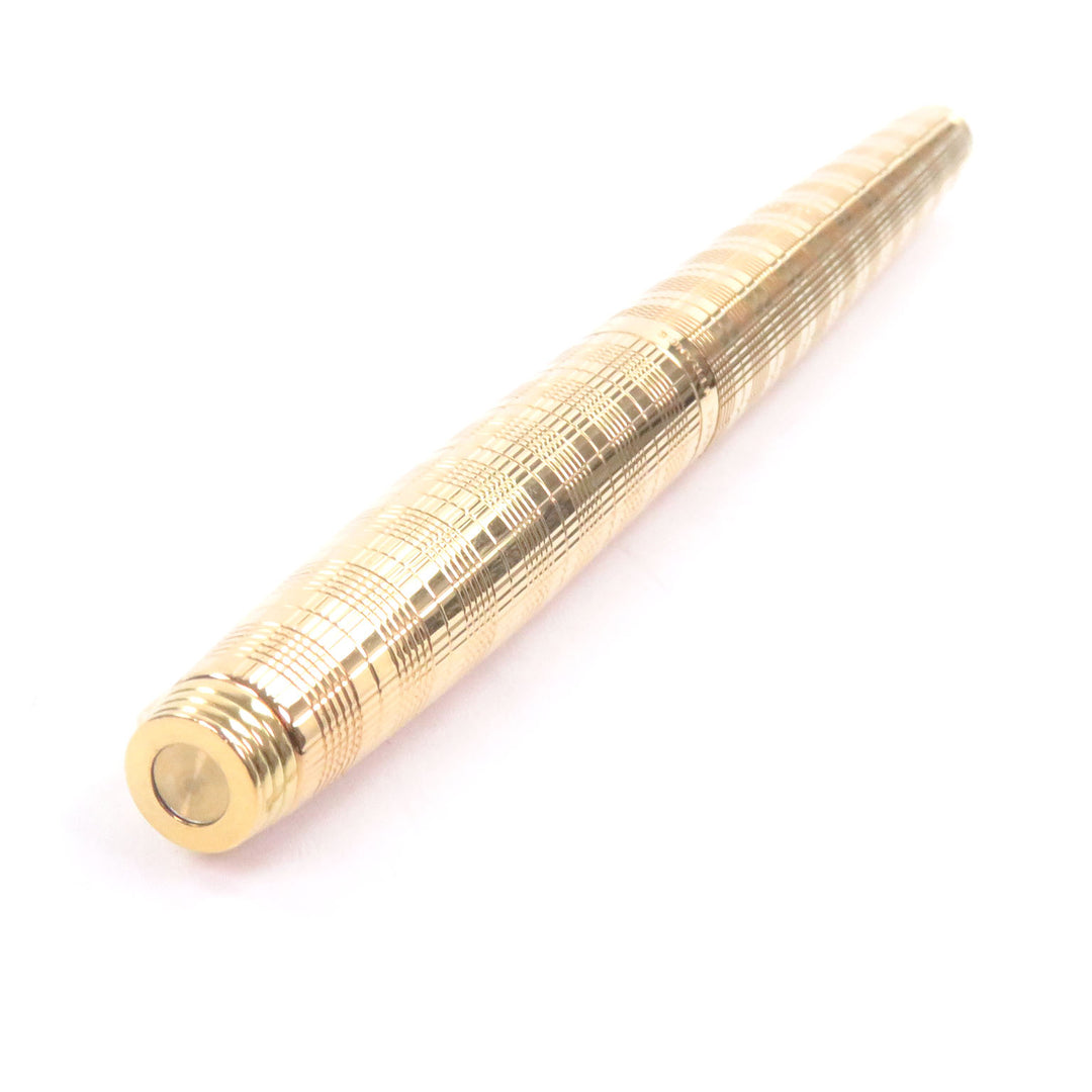 Excellent PARKER fountain pen SONNET Check Pattern Cap Style gold 14K mens