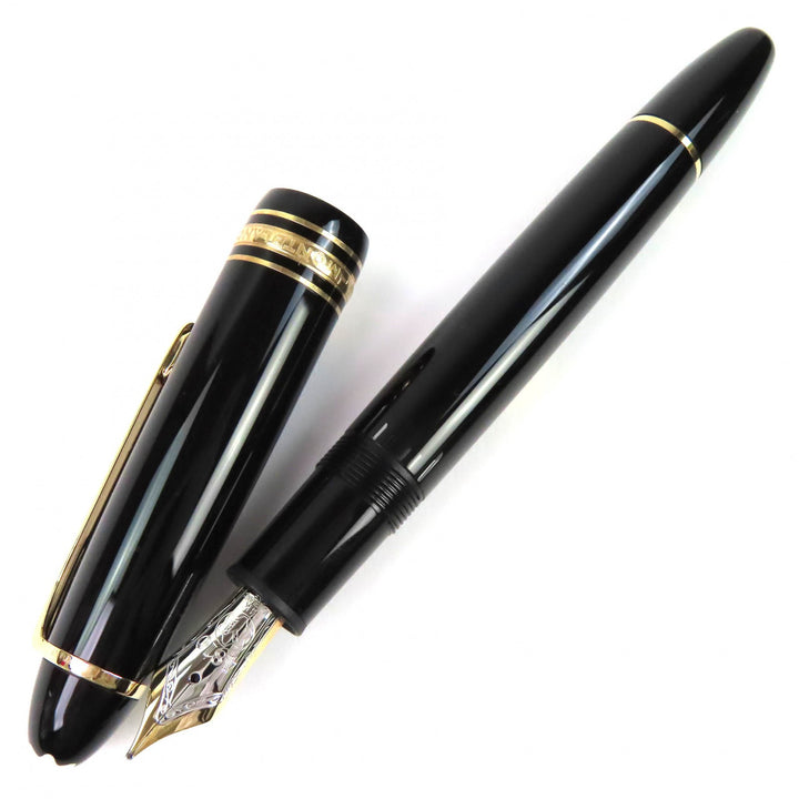 Excellent MONTBLANC fountain pen Meisterstück 146 black 14K mens