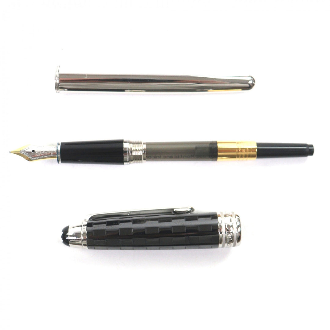 Excellent MONTBLANC fountain pen Meisterstück Solitaire Black Prisma Classic
