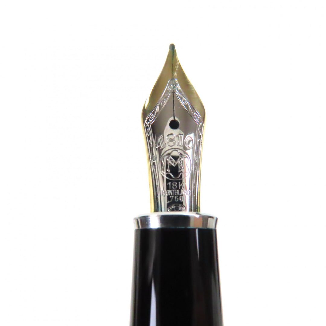 Excellent MONTBLANC fountain pen Meisterstück Solitaire Black Prisma Classic