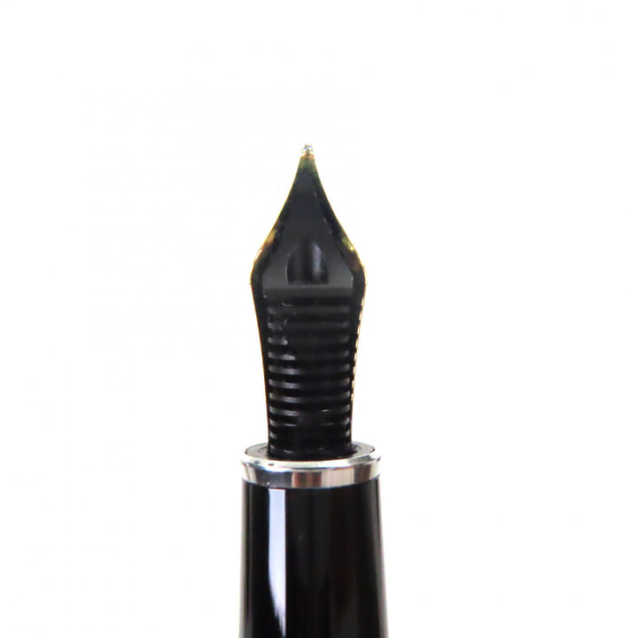 Excellent MONTBLANC fountain pen Meisterstück Solitaire Black Prisma Classic
