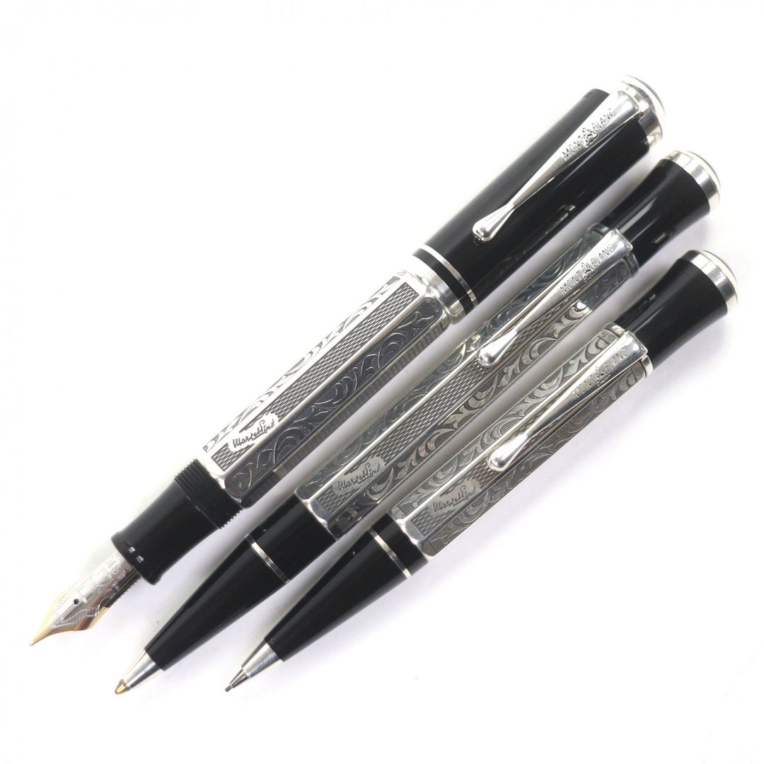 Excellent MONTBLANC fountain pen Author 1999 Marcel Proust Silver AG925 mens