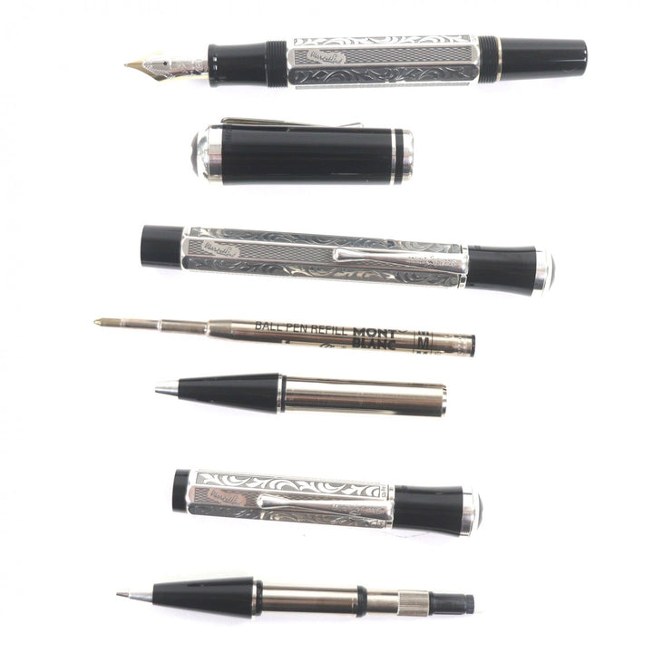Excellent MONTBLANC fountain pen Author 1999 Marcel Proust Silver AG925 mens