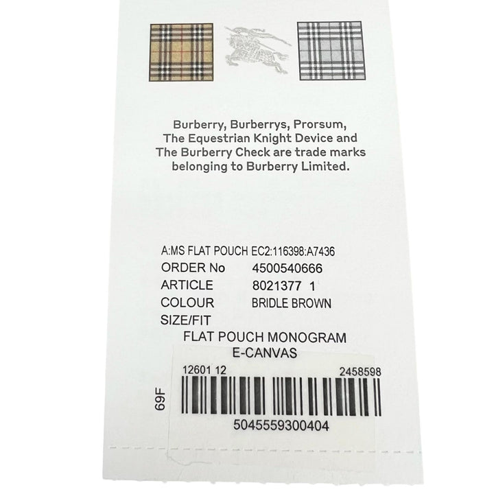 Pristine BURBERRY Clutch bag TB Monogram Stripe multicolor cotton mens