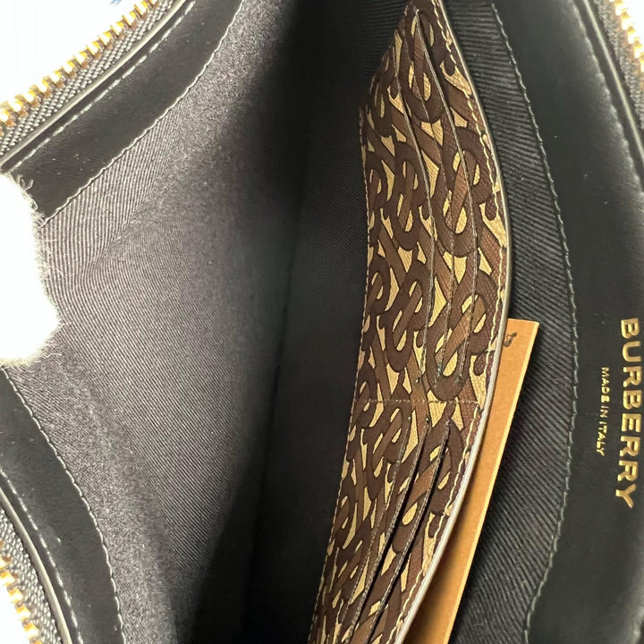 Pristine BURBERRY Clutch bag TB Monogram Stripe multicolor cotton mens