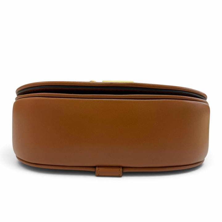 Excellent FENDI Shoulder Bag C'mon Small Brown leather Women 8BS082