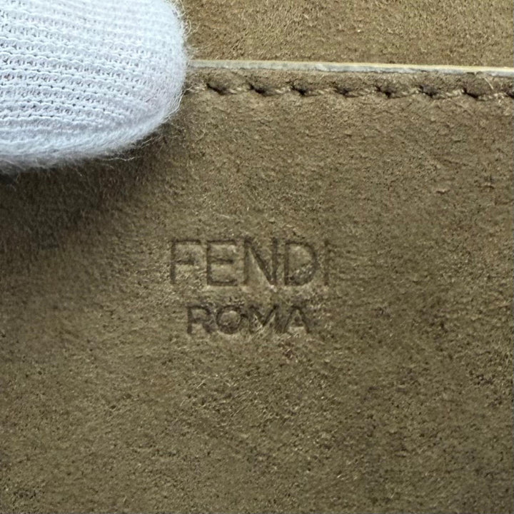 Excellent FENDI Shoulder Bag C'mon Small Brown leather Women 8BS082
