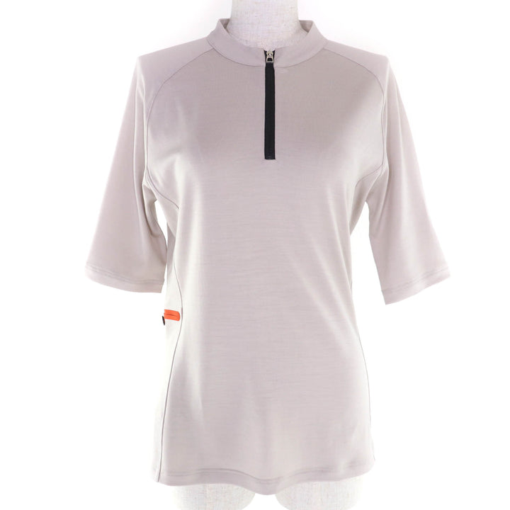 Pristine HERMES T-shirt Hermes Fit Half zip with Serie buttons wool Women M