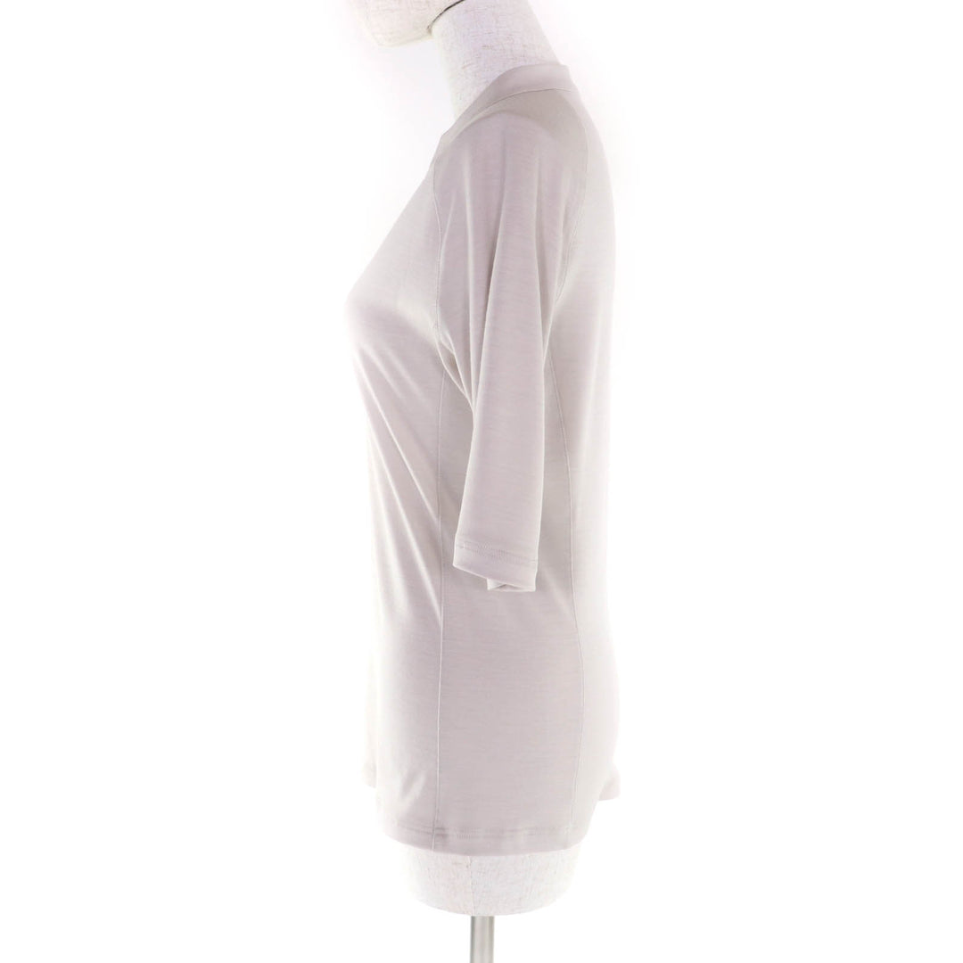 Pristine HERMES T-shirt Hermes Fit Half zip with Serie buttons wool Women M