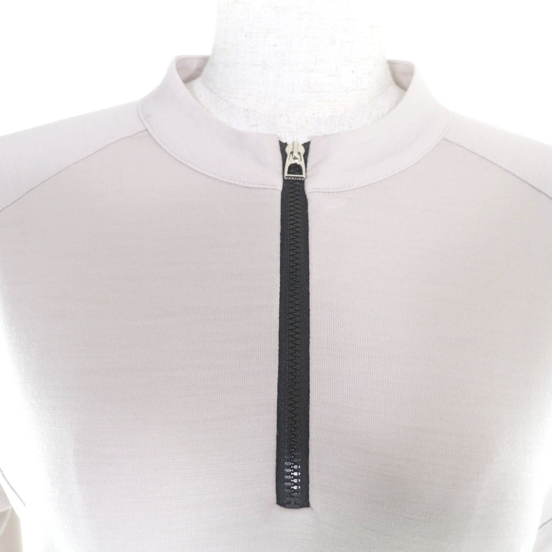 Pristine HERMES T-shirt Hermes Fit Half zip with Serie buttons wool Women M