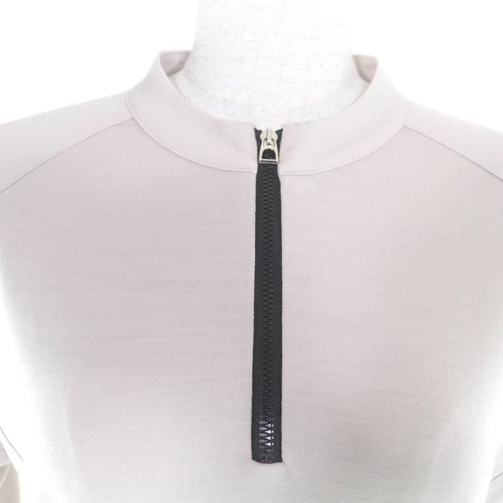 Pristine HERMES T-shirt Hermes Fit Half zip with Serie buttons wool Women M