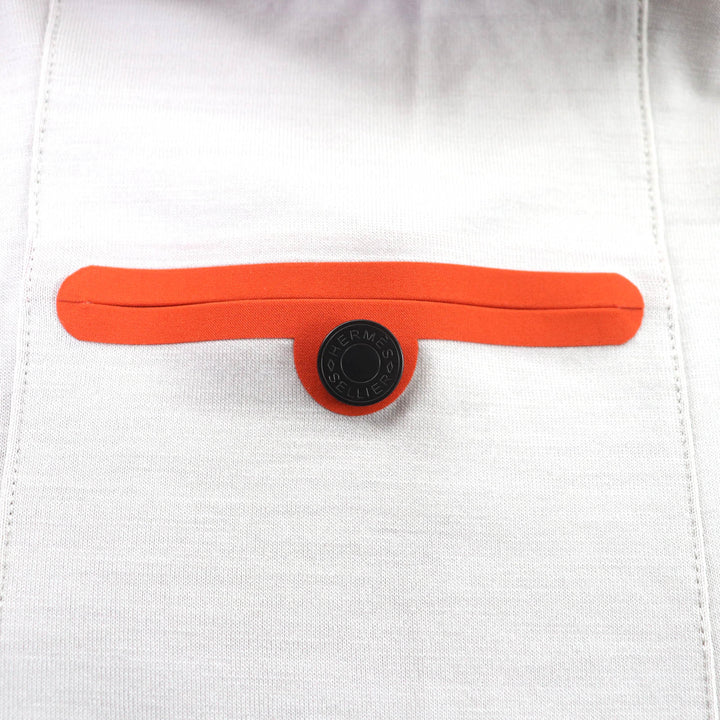 Pristine HERMES T-shirt Hermes Fit Half zip with Serie buttons wool Women M