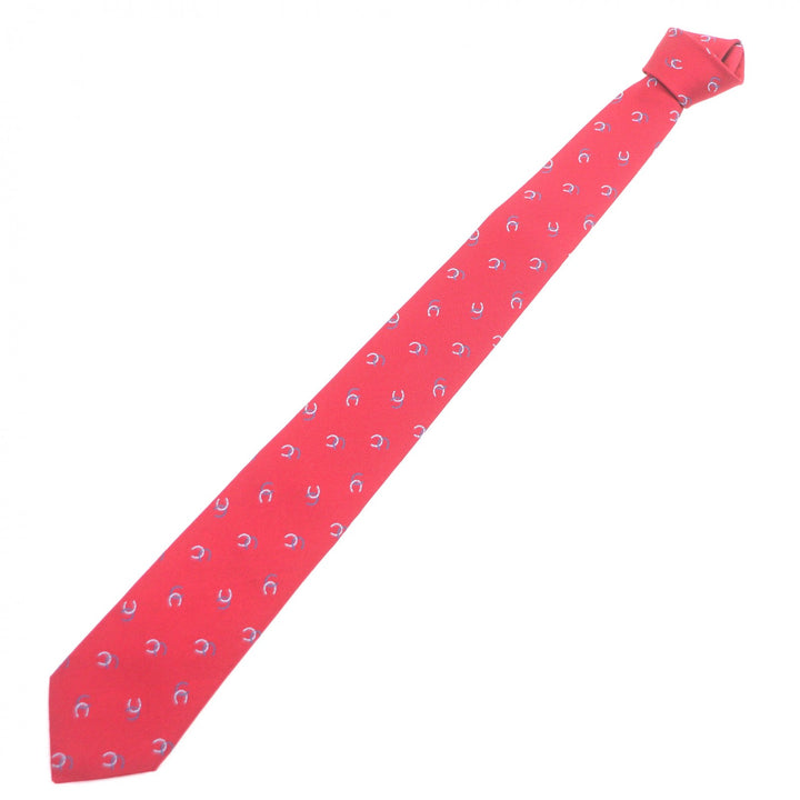 Excellent HERMES tie Horseshoe Pattern silk mens 339359T