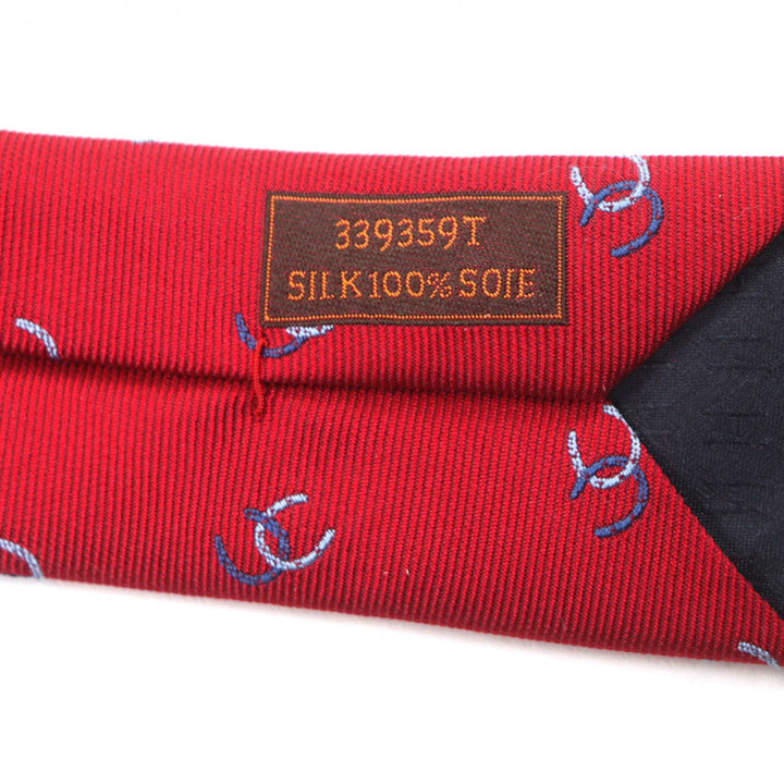 Excellent HERMES tie Horseshoe Pattern silk mens 339359T