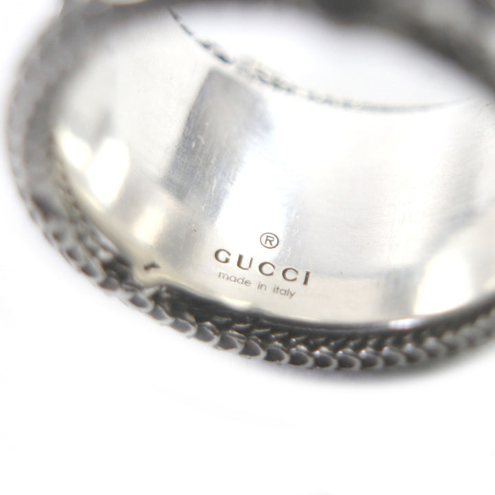 Great GUCCI Ring Snake Double G Silver AG925 mens 14