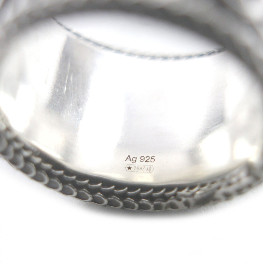 Great GUCCI Ring Snake Double G Silver AG925 mens 14