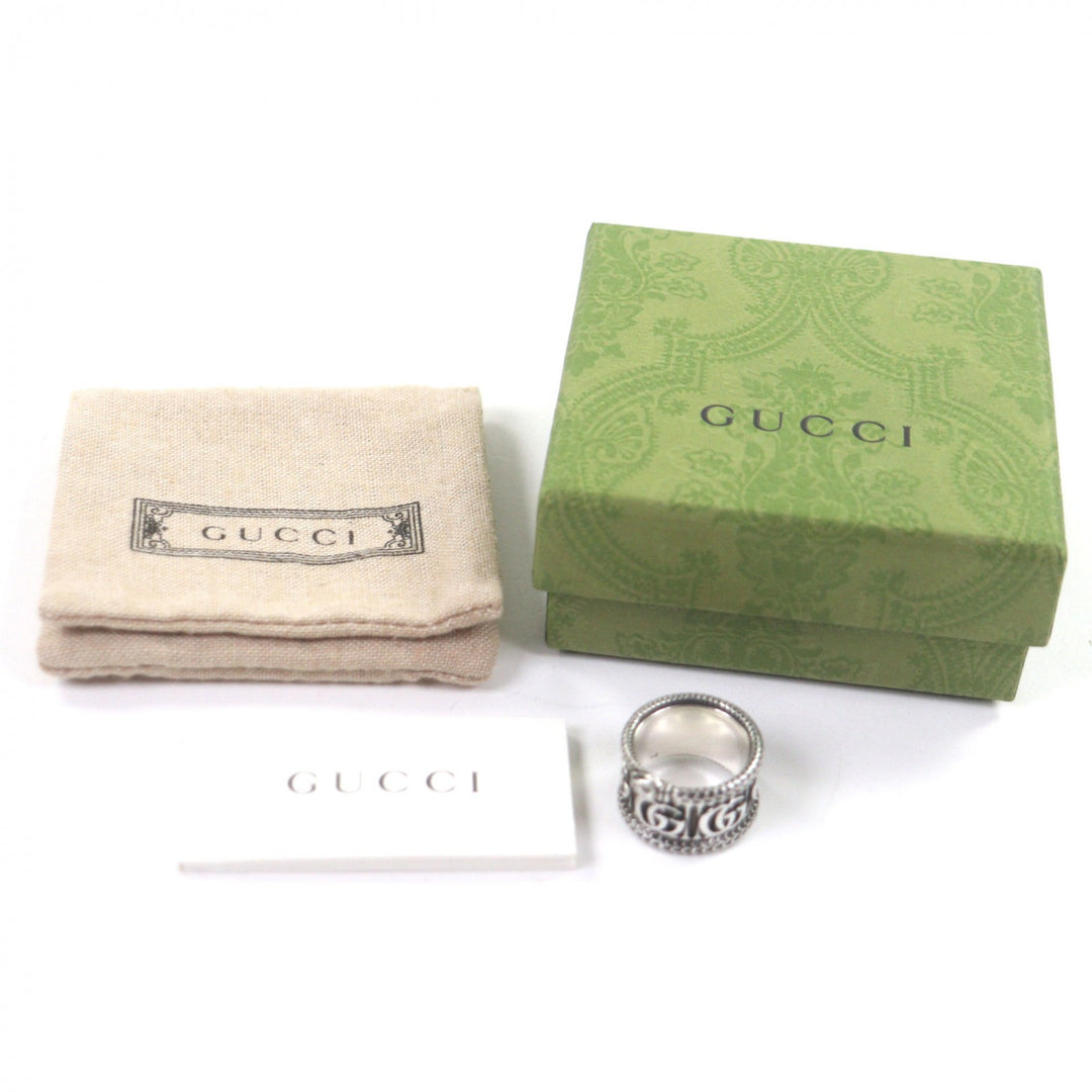Great GUCCI Ring Snake Double G Silver AG925 mens 14