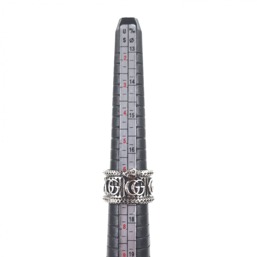 Great GUCCI Ring Snake Double G Silver AG925 mens 14