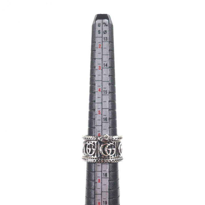 Great GUCCI Ring Snake Double G Silver AG925 mens 14