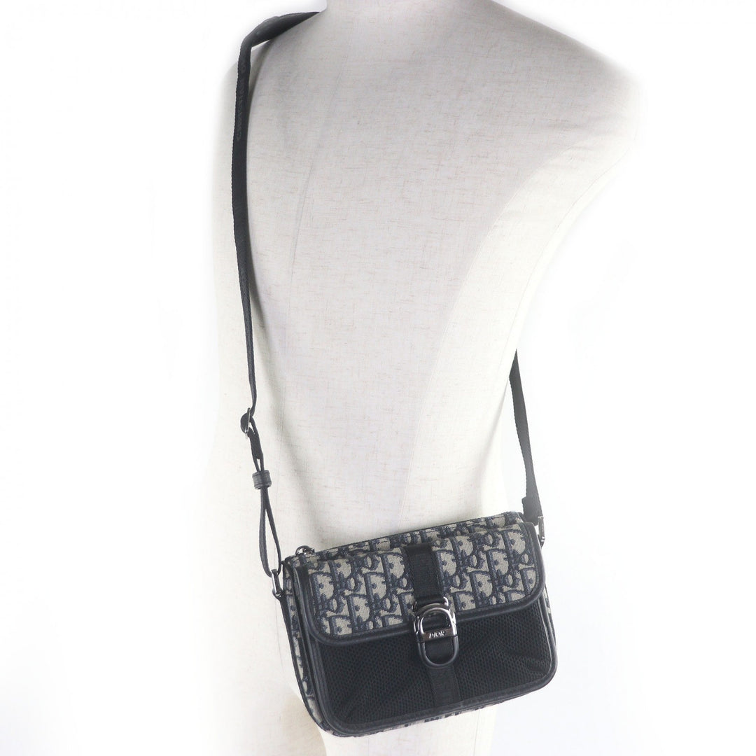 Great DIOR Shoulder Bag Dior 8 Buckle Oblique All-Over Pattern Beige