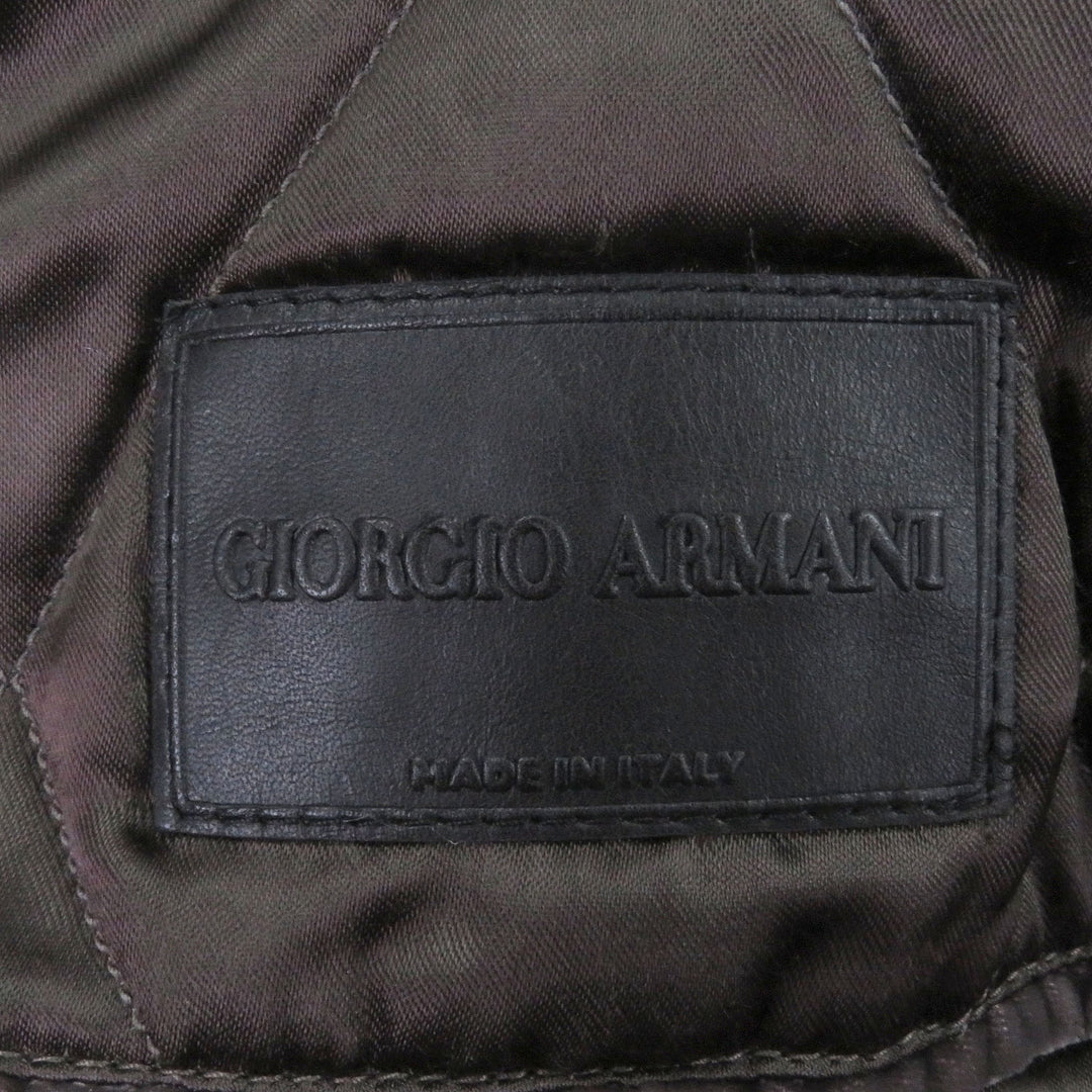 Excellent GIORGIO ARMANI Chester coat Brown wool mens 44