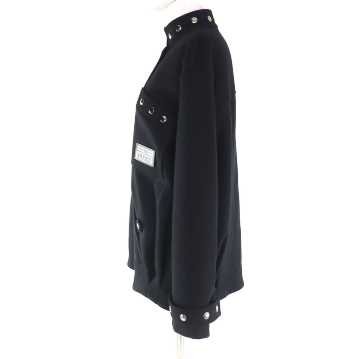 Excellent GUCCI Bomber jacket black wool Women 40 712880