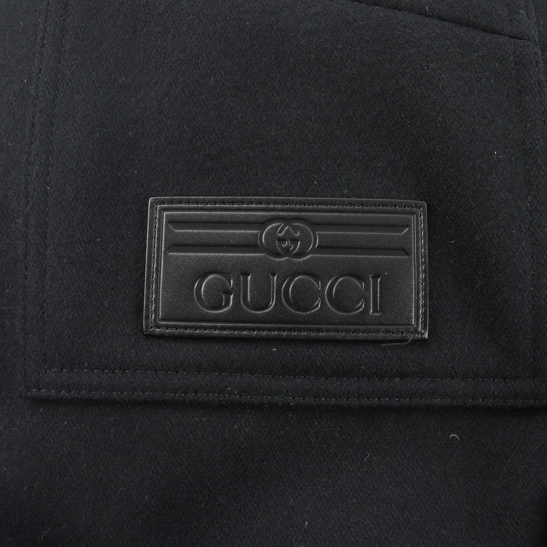 Excellent GUCCI Bomber jacket black wool Women 40 712880