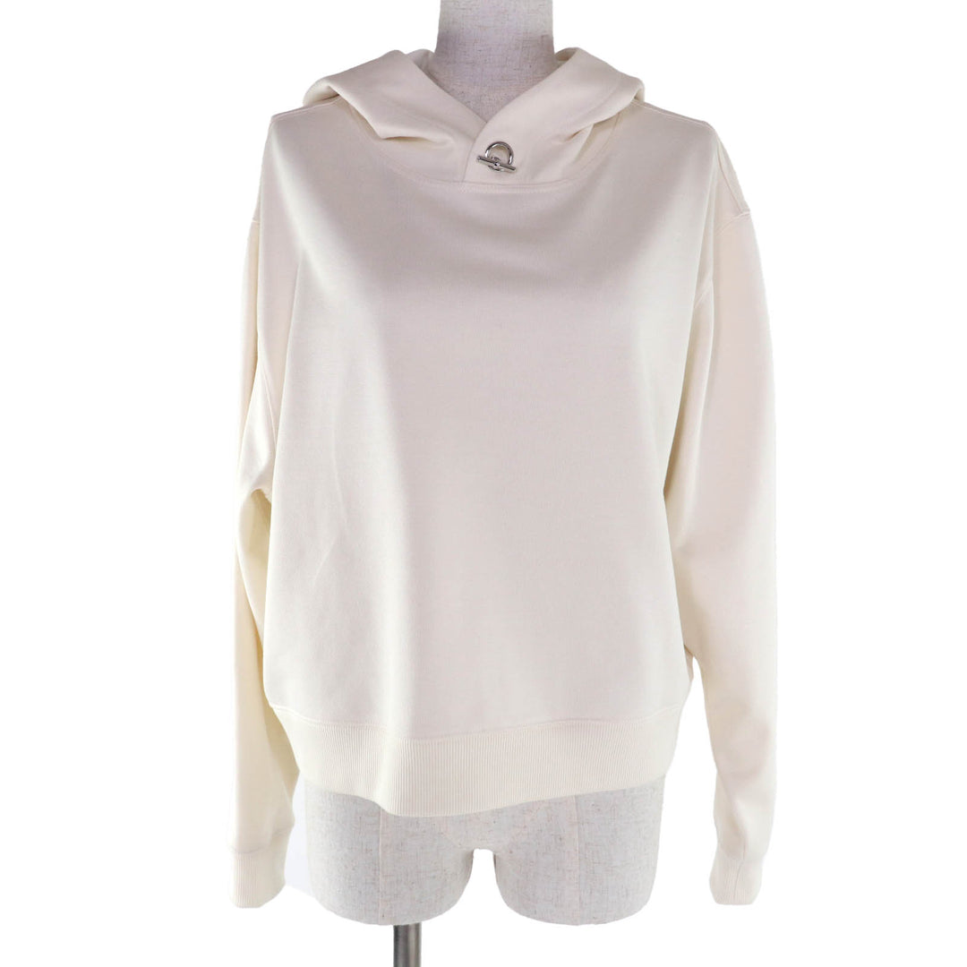Pristine HERMES sweat Hooded parka Glennan Metal silk Women 40 5H4635DE