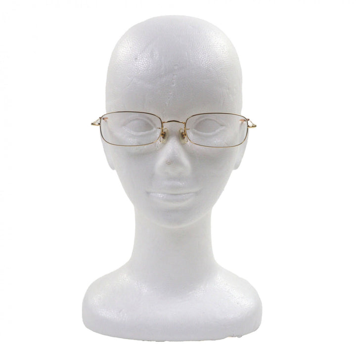 Excellent 白山眼鏡 Glasses Square gold Titanium mens