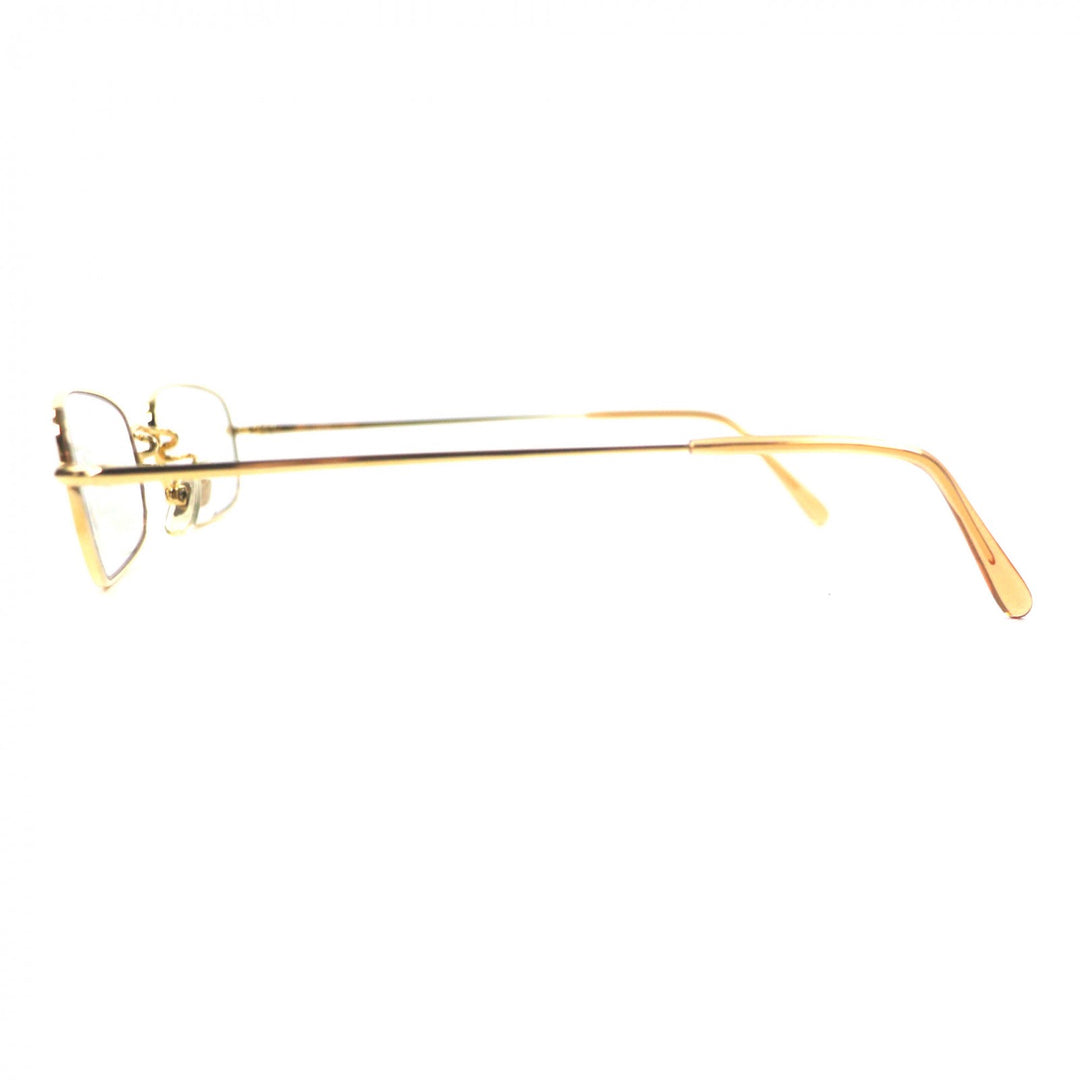 Excellent 白山眼鏡 Glasses Square gold Titanium mens