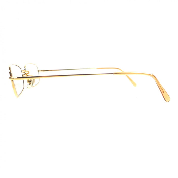Excellent 白山眼鏡 Glasses Square gold Titanium mens