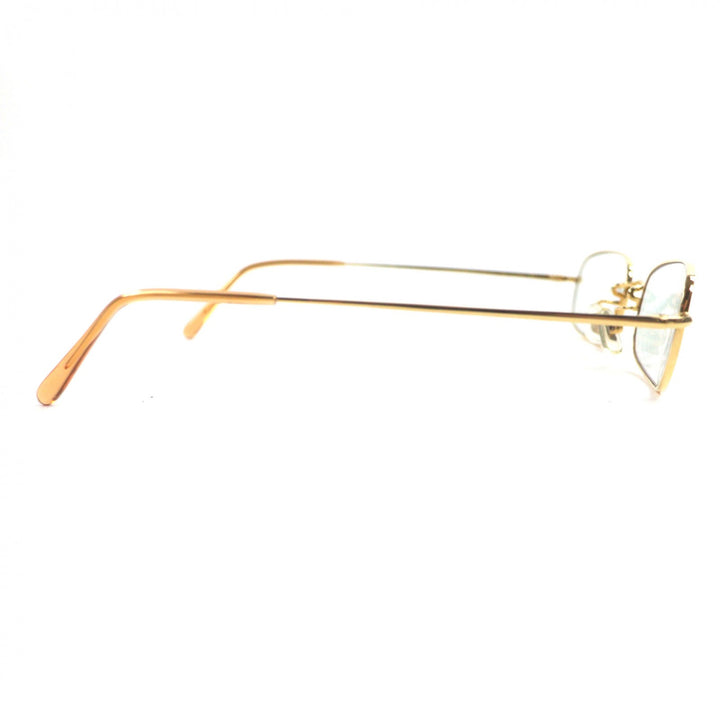 Excellent 白山眼鏡 Glasses Square gold Titanium mens