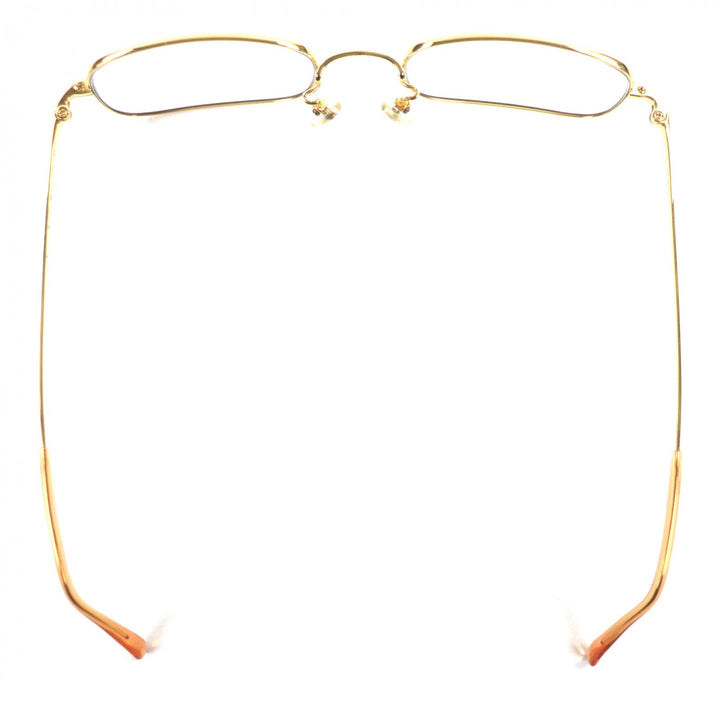 Excellent 白山眼鏡 Glasses Square gold Titanium mens