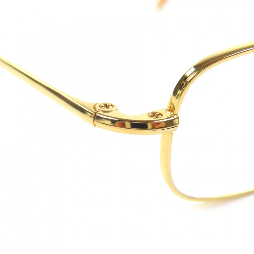 Excellent 白山眼鏡 Glasses Square gold Titanium mens