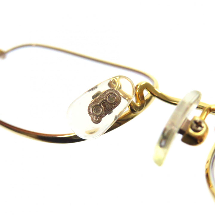 Excellent 白山眼鏡 Glasses Square gold Titanium mens