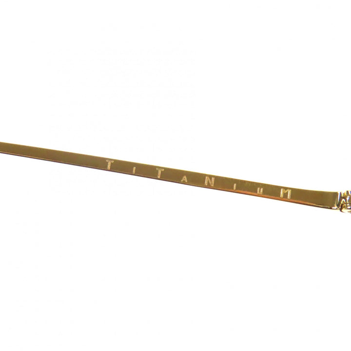 Excellent 白山眼鏡 Glasses Square gold Titanium mens