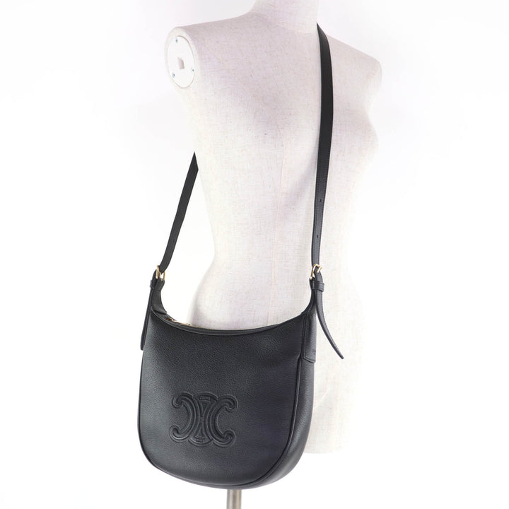 Excellent CELINE Shoulder Bag Cuir Triomphe Eloise Small 2-Way Handbag 11725