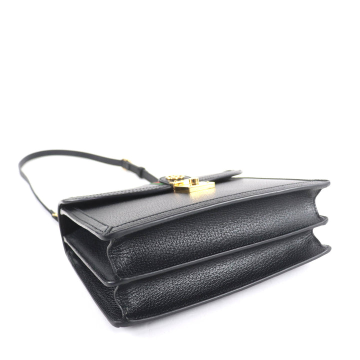 Great GUCCI Handbag Ophidia Medium Top Handle Bag black leather Women 651055