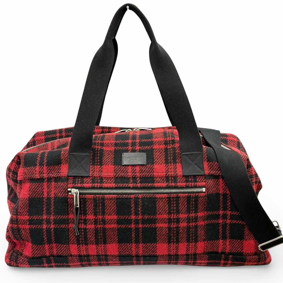 Excellent SAINT LAURENT PARIS Boston bag Red wool Women 594400