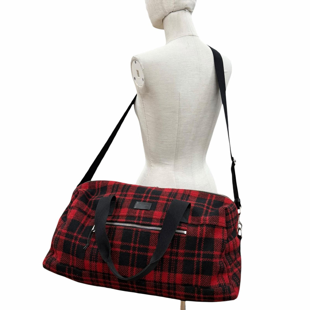 Excellent SAINT LAURENT PARIS Boston bag Red wool Women 594400