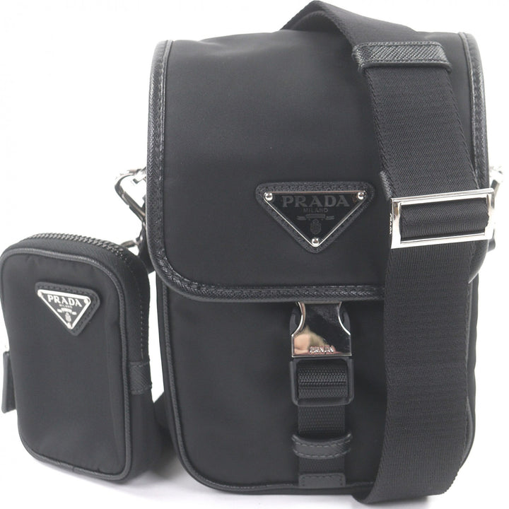 Great PRADA Shoulder Bag Triangle logo Re-Nylon pouch included