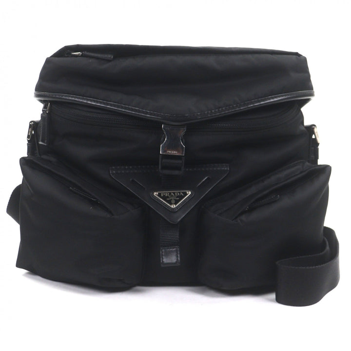 Very Good PRADA Shoulder Bag black Nylon mens 2VD062