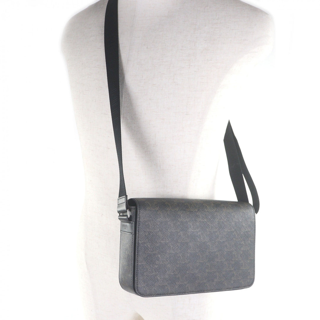 Great CELINE Shoulder Bag Flap Messenger Bag Brown mens 11159