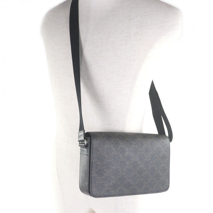 Great CELINE Shoulder Bag Flap Messenger Bag Brown mens 11159