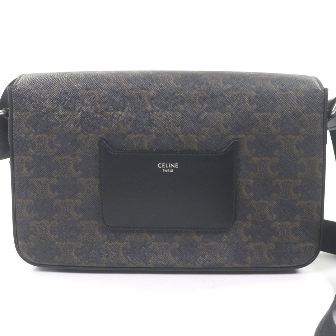 Great CELINE Shoulder Bag Flap Messenger Bag Brown mens 11159