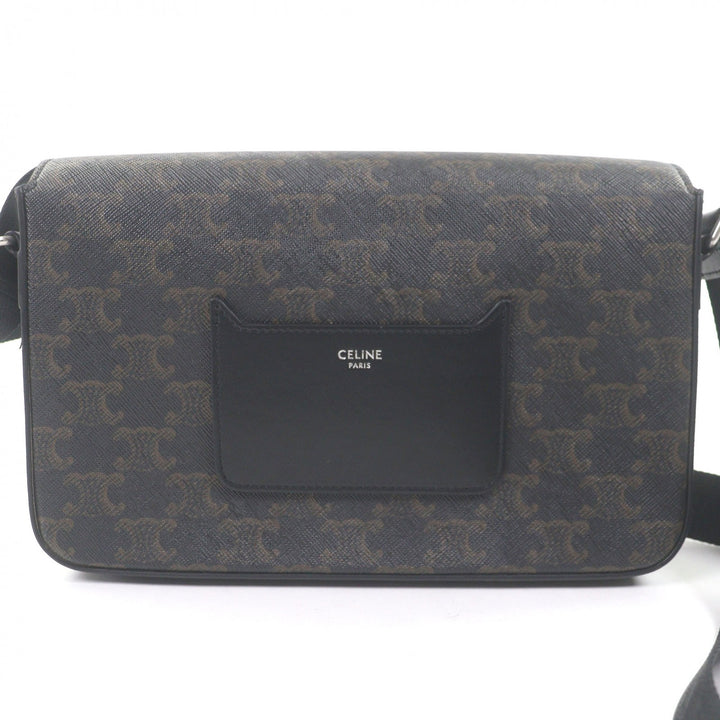 Great CELINE Shoulder Bag Flap Messenger Bag Brown mens 11159