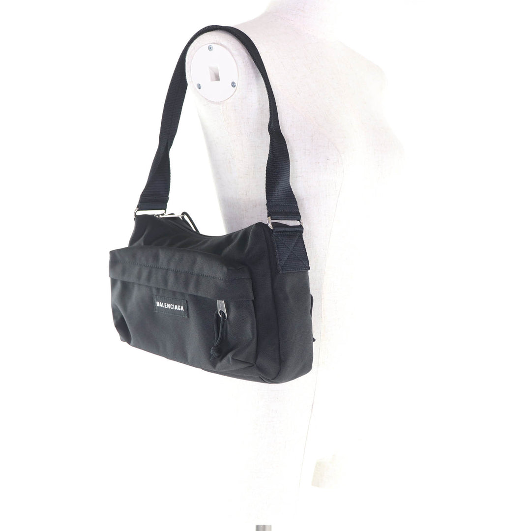 Excellent BALENCIAGA Shoulder Bag black Nylon Women 787574