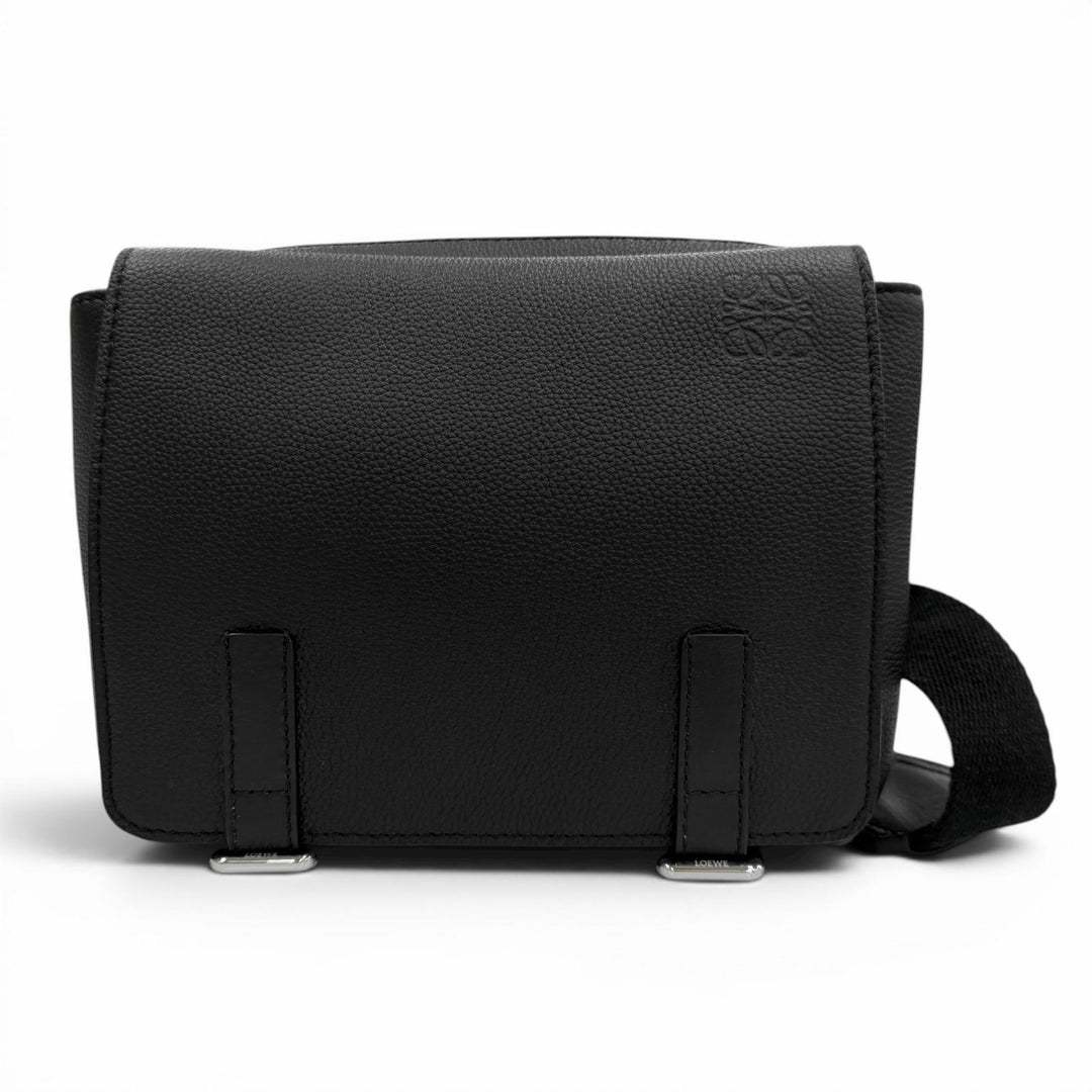 Excellent LOEWE Shoulder Bag black leather mens XS B553A72X22